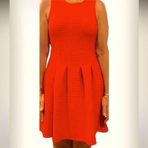 H&M Red fit and flare mini dress Sz M